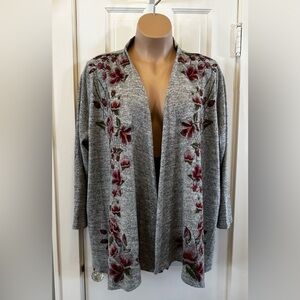 CJ Banks Lightweight Waterfall Cardigan Size 3X